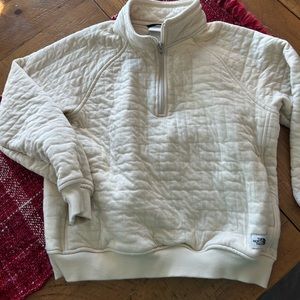 North Face quilted quarter zip. Small